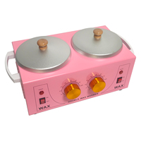 Chauffe-cire double grande taille rose pour l'épilation, idéal pour les salons de beauté, les instituts de beauté et les soins de spa