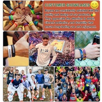 Pulsera de Silicona de Arte Popular Ecológica e Impermeable al por Mayor de Fábrica, Correa con Letras, Diseño Personalizado, Pulsera Promocional