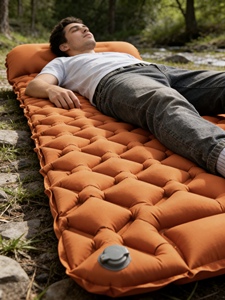 Colchoneta Inflable Ligera de TPU con Almohada, Bomba Integrada de Accionamiento a Pie, Colchón Individual para Camping, Resistente a <span class=keywords><strong>la</strong></span> Humedad, para Tiendas de Campaña, Coche y Descanso al Aire Libre - Product Image 5