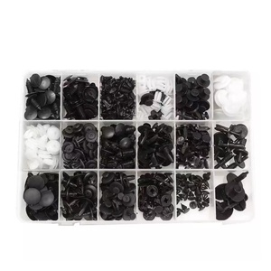 415 pièces Clips de fixation en acier au carbone <span class=keywords><strong>pour</strong></span> trous de pare-chocs de voiture, cache-trous de <span class=keywords><strong>plaque</strong></span> d'<span class=keywords><strong>immatriculation</strong></span> avant, vis de fixation en plastique, rivets, accessoires de voiture - Product Image 4