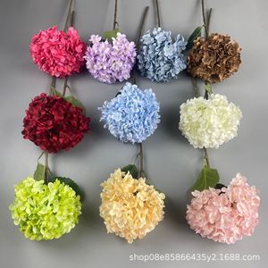 Flor de Hortensia Artificial HSK 09 de Alta Simulación con Tallo Único para Decoración del Hogar y Hoteles - Product Image 4