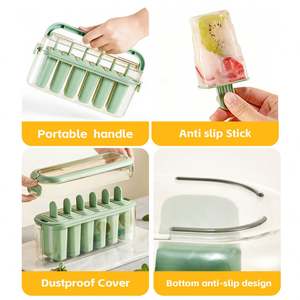 Moldes para helados de grado alimenticio de 6 cavidades, molde para helados DIY para niños y adultos, moldes reutilizables para helados congelados para fiestas, yogur y jugo. - Product Image 3