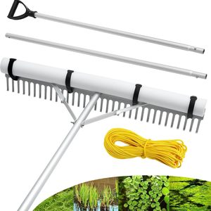 <span class=keywords><strong>Râteau</strong></span> à algues amovible en aluminium, coupe-herbes flottant <span class=keywords><strong>pour</strong></span> lacs, <span class=keywords><strong>pour</strong></span> l'élimination des plantes aquatiques, des nénuphar et des feuilles de cattail, outil de nettoyage <span class=keywords><strong>pour</strong></span> bassins aquatiques - Product Image 3