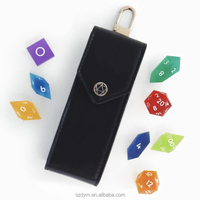 Étui de rangement pour dés en cuir PU de luxe, pochette pour dés pour les jeux de table Dungeons & Dragons, cadeau pour les joueurs