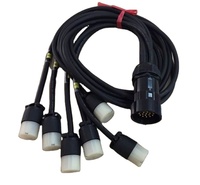 Câble socapex multibroche 19pin avec connecteurs mâle à femelle câble d'extension d'alimentation avec fiches pour boîtier de distribution électrique