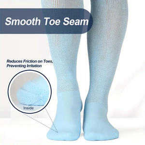 جوارب كاحل للكاحل غير ملزمة جوارب خيزران واسعة مع جوارب فخذ عالية بدون خياطة - Product Image 2