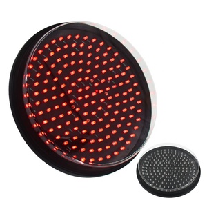 ผู้จัดจำหน่ายไฟจราจร โมดูลไฟจราจร LED ทรงกลมสีแดงขนาดเส้นผ่านศูนย์กลาง 300 มม. (12 นิ้ว) พร้อมเลนส์ใส - Product Image 1