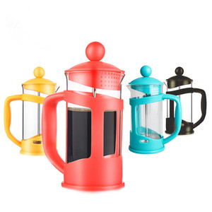 OEM Plastic <strong>Coffee</strong> <strong>Plunger</strong> with Stainless Steel filter glass French Press <strong>Coffee</strong> Tea Maker - Product Image 1