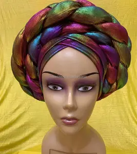 2023 hat capp Gele with stone Comes In Round for man and woman African Popular Ready To Make Head Tie Gele
