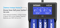 Chargeur de batterie universel XTAR VC4 Aa Aaa c d 18650, chargeur pour batteries rechargeables a & Aa & Aaa