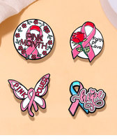 Broche de sensibilisation au VIH, ruban rose, broche pour le cancer du sein, corsage pour le bien-être des femmes, épingle de revers en émail souple