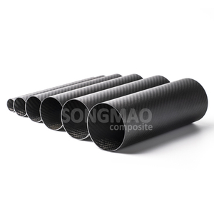 Tuyaux d'échappement de grand diamètre de fibre de carbone résistant aux hautes températures de bonne qualité de voiture de moto - Product Image 2