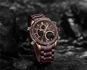 นาฬิกา <span class=keywords><strong>NAVIFORCE</strong></span> 9182 <span class=keywords><strong>Nf9182</strong></span> แบรนด์ดัง นาฬิกาข้อมือผู้ชายแฟชั่นหรูหรา ระบบควอตซ์ ดิจิตอล สีเงิน สแตนเลสสตีล สำหรับผู้ชาย - Product Image 6