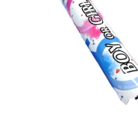 Canon à Confettis Populaire en Forme de Cœur Rose et Bleu Poudré pour Révélation du Sexe, Canon à Fumée, Feux d'Artifice et Pétards de Noël