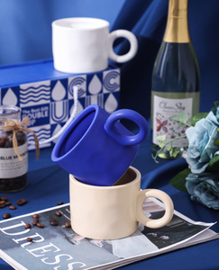 Juego de regalo de <span class=keywords><strong>novio</strong></span> con logotipo personalizado, taza de café con caja de lujo, gran capacidad para uso diario/regalo, Taza de cerámica mate de 3 colores - Product Image 3