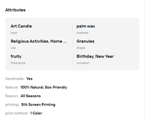 Cera Vegetal Natural Popular, Cera Pura a Base de Plantas de Colores, Material para Velas de Lujo, Cera de Palma Granulada - Product Image 6