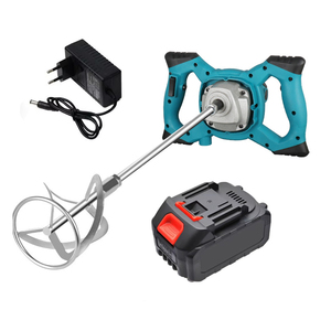 産業用 電動 コードレス リチウムバッテリー式 攪拌機 パテ ミキサー セメントペースト コンクリート モルタル 漆喰 ブレンダー 建設工具 - Product Image 1