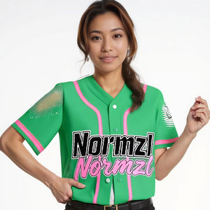 Jersey de béisbol de alegría transpirable con bordado de sublimación barato personalizado con diamantes de imitación AB para equipo de baile - Product Image 1