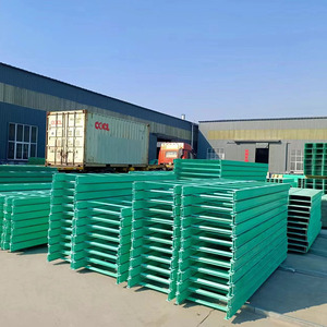 Fiberglass Cable Trays Ladder Type Green Gray 107 Hebei Iso9001 For Chemical Plants Airports Railways - Product Image 1