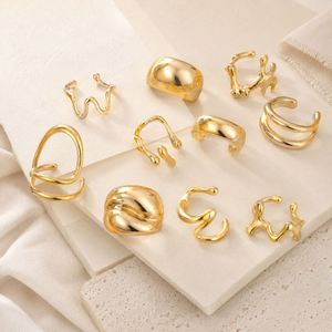 Trendy Gold Plated Vintage Geometric Chunky <b>Rings</b> Set for Women High Quality Fashion Jewelry <b>Thick</b> Finger <b>Rings</b> Wedding Gift - Product Image 3