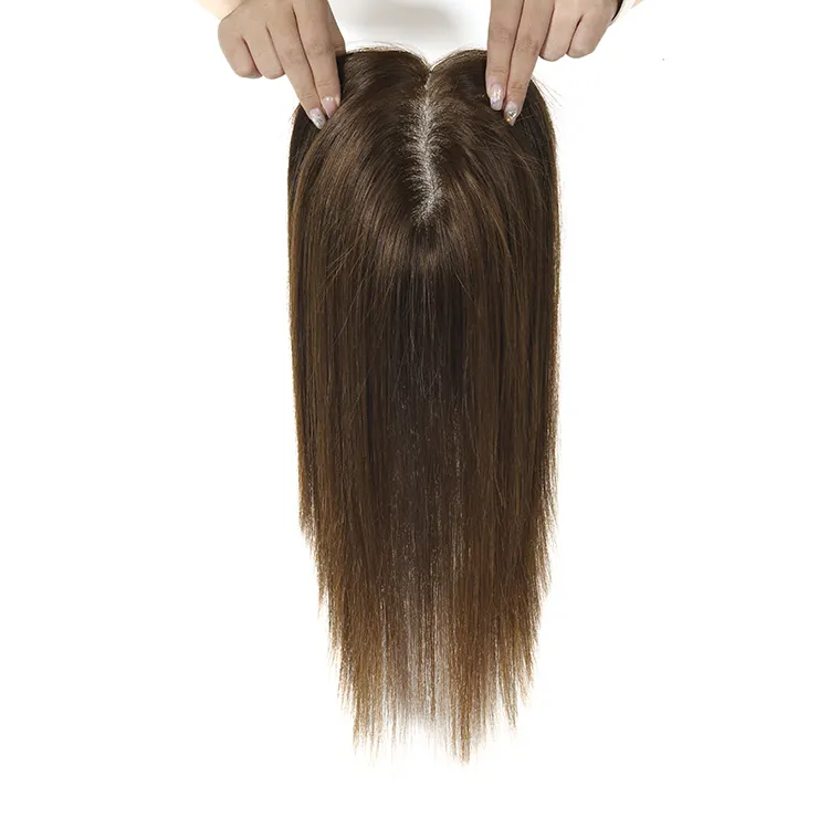 100% rambut manusia asli kutikula klip selaras dalam rambut Mono dasar rambut palsu untuk ujung rambut wanita