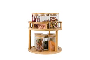 Organizador Giratorio para Especias WDF, Estante para Condimentos, Juego de Almacenamiento de Especias, Estante de Bambú para Especias - Product Image 2