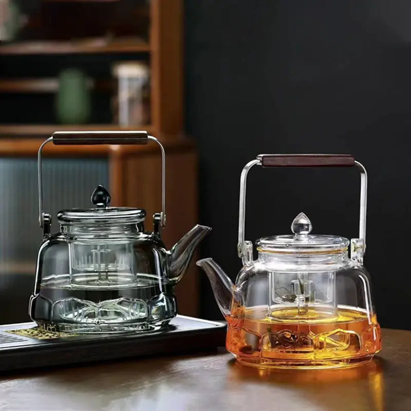 Изысканный 1200 мл китайский чайник стеклянный чайный набор цветочный чайный чайник и Набор чашек