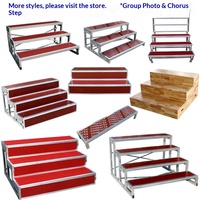 Chaire de chœur multi-niveaux en acier robuste |   Escaliers et plateformes pliables pour événements, concerts, écoles et spectacles