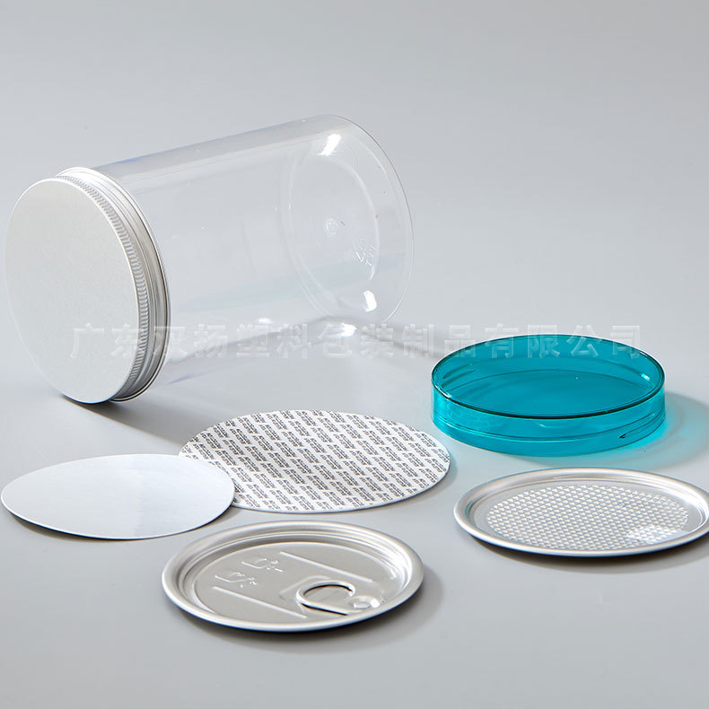 8/16oz 250/500ml Clear Plastic Pet Jar Food-Grade Screw Top Airtight Packaging for Salad/Noodles Snacks/Candy/Baking for Salad