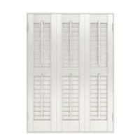 Persianas de PVC Impermeables, Estilo California, Imitación Madera Blanca, con Inclinación Oculta, Persianas para Ventanas, Tamaño Personalizado, Decoración Interior