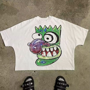 Gran oferta, camisetas recortadas Boxy, ropa de calle de algodón 100%, camisetas de lujo de alta calidad para hombres, camisetas gráficas impresas Y2K - Product Image 5