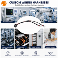 Kabel Harness Pembagi 1-ke-2 OEM 8Pin Hitam ke Dual 4Pin Putih, Isolasi PVC, Tembaga OFC untuk Sistem Kontrol Terintegrasi