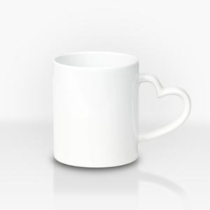 Mug en céramique de haute qualité de 11 oz avec poignée en forme de cœur, personnalisable avec la technologie de sublimation, non toxique, facile à laver et durable - Product Image 1