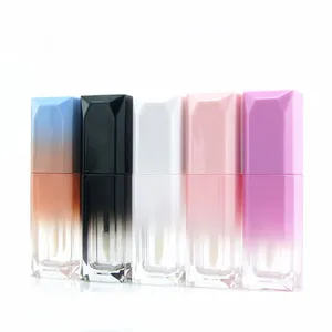 C01 5M Tùy Chỉnh Màu Matte Squared Ống Offset In Rỗng Bao Bì Mỹ Phẩm Lipgloss Ống