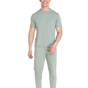 Vêtements de sport pour hommes, été, respirants, légers, séchage rapide, 100% coton, fitness en plein air, jogging, entraînement en salle de sport, motif uni - Product Image 1