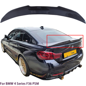 สปอยเลอร์หลังคาร์บอนไฟเบอร์ทรง PSM สำหรับรถยนต์ BMW ซีรีส์ 4 F36 4 ประตู รุ่นครูเป้ ปี 2014-2019 - Product Image 1