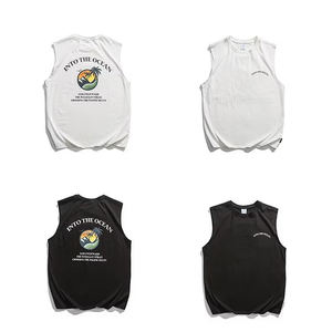 Débardeur sans manches pour homme, tendance estivale, motif personnalisable, couleur unie, sport, polyvalent, débardeur sans manches - Product Image 2