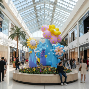 Décoration florale géante gonflable Airvon, modèle de fleur en Oxford à grande échelle pour les présentations en <span class=keywords><strong>centre</strong></span> <span class=keywords><strong>commercial</strong></span>, atrium, événements en plein air, place publique - Product Image 5
