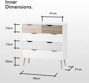 Combohome Armoire latérale de haute qualité Style <span class=keywords><strong>scandinave</strong></span> Buffet en bois avec grand espace de rangement - Product Image 6