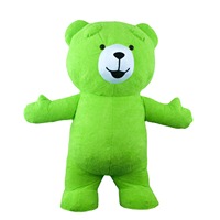 Vente chaude adulte taille coloré en peluche gonflable Teddy personnage dessin animé Costume Cosplay ours mascotte Costume