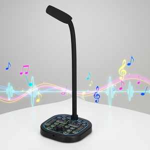 Dispositif <span class=keywords><strong>de</strong></span> modification vocale MK100, carte son USB portable, effets sonores multiples pour smartphone, diffusion en direct - Product Image 1