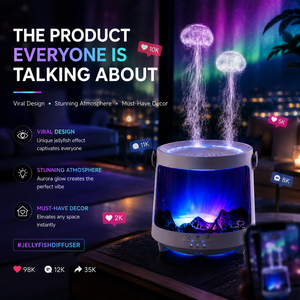 Humidificador Aurora <span class=keywords><strong>Volcano</strong></span> de 300 ml con Simulación de Llama 3D, Difusor de Aroma Inteligente con Niebla Fría y Luces de Arcoíris Dinámicas - Product Image 2