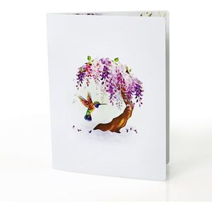 3D Floral Pop-Up Birthday Card for Women Valentine Greeting Card for Wife & Mum <b>Gloss</b> Lamination Digital Printing - Product Image 4