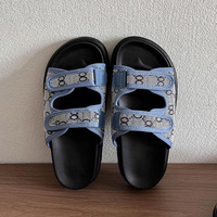 Chaussons ouverts pour femmes en toile, vente en gros directe d'usine, chaussures de plage d'extérieur, antidérapants pour femmes