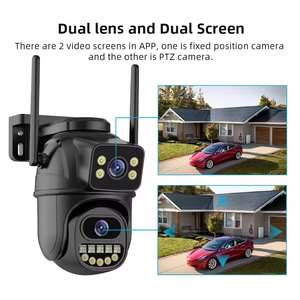 <span class=keywords><strong>Icsee</strong></span> lente dual 6MP 4K inteligente modo de luz dual al aire libre Cctv inalámbrico Ptz impermeable Ip66 cámaras Ip funda negra - Product Image 3