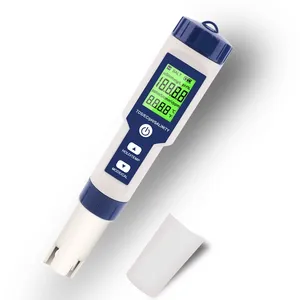 PH Tester para piscina de água salgada e água potável, 5 em 1 salinidade PH Temp CE e medidor de TDS Piscina Hot Tub Spas