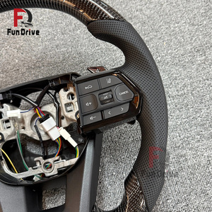 Volante Deportivo de Cuero y Fibra de Carbono con Levas de Cambio para <span class=keywords><strong>Toyota</strong></span> Camry Dragon Prado, Actualizado, 2021 <span class=keywords><strong>2022</strong></span> 2023 - Product Image 2
