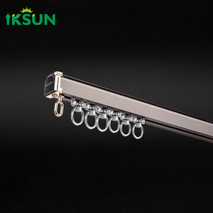 Rail de rideau en aluminium de support en métal personnalisé monté au plafond à usage intensif pour la décoration de la maison - Product Image 1