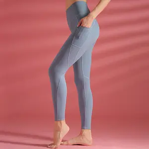 Mulheres Calça esporte Workout Calças Justas Leggings Yoga com Bolso