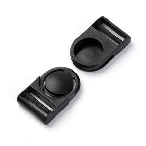 Boucle latérale en plastique 25 mm noire réglable pour chapeau, résistante à l'usure, durable - Product Image 1